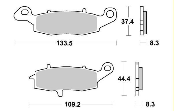 엘리그 브레이크 패드 EL-231 EM-046 SUZUKI DL 1000 KAWASAKI VN 1600