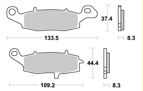 엘리그 브레이크 패드 EL-229 EM-032 SUZUKI DL 1000 KAWASAKI VN 1600