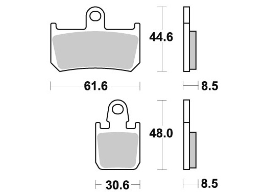 엘리그 브레이크 패드 EL-442 EM-097 YZF R1 (6PISTON RADIAL CALIPER) MT-01