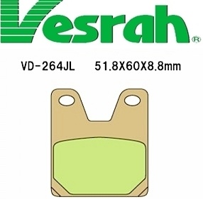 [Vesrah]베스라 VD264JL/SJL - YAMAHA XJR400(01-07), YZF1000(08), YZF-R1(98-01) 기타 그 외 기종 -오토바이 브레이크 패드