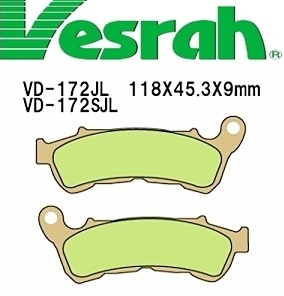 [Vesrah]베스라 VD172JL/SJL - HONDA FORZA Z, FAZE, SILVERWING GT, CB400ABS, DN-01, ABSMODEL 기타 그 외 기종 -오토바이 브레이크 패드