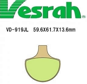 [Vesrah]베스라 VD919JL/SJL- KAWASAKI ZRX,ZRX-II, BMW R850R, R110GS,R1150R, K1200LT, R1200 기타 그 외 기종 -오토바이 브레이크 패드