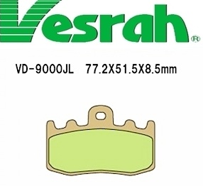 [Vesrah]베스라 VD9000JL/SJL- BMW R850RT,HP2,R1100S,R1150GS,K1200GT,R1200GS,R1200RT,K1300GT 기타 그 외 기종 -오토바이 브레이크 패드