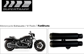 [Supertrap] VSRC FAT SHOTS, NT/ST ROD, 06-11,BLK SLIPONS