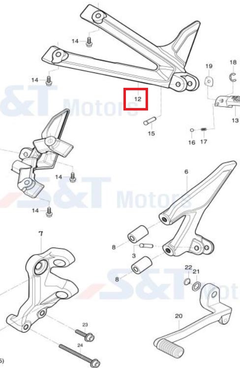 GD250N,R(엑시브250N,R) 발판브라켓(뒤)