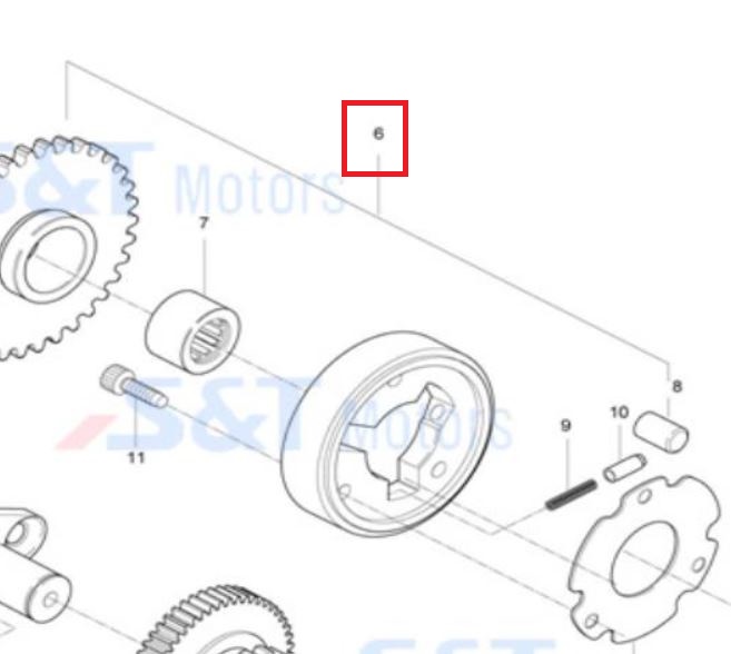 FX110(마이다스)KR110(마스타110) 스타터 클러치 ASSY (기어포함)