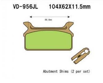 Vesrah(베스라) 브레이크 패드 VD956JL/SJL