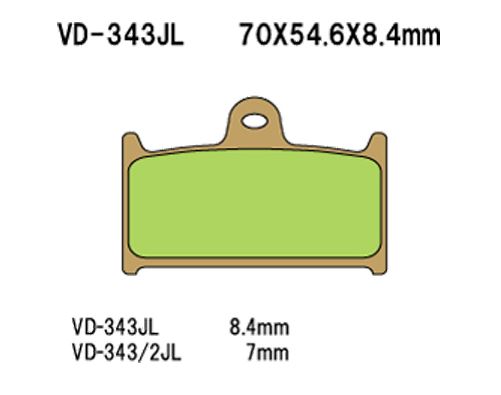 Vesrah(베스라) 브레이크 패드 VD343JL/SJL