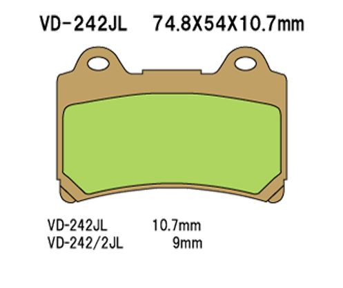 Vesrah(베스라) 브레이크 패드 VD242JL/SJL