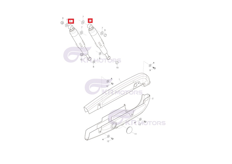 KB110(DD110) 쇼바(뒤) LH/RH