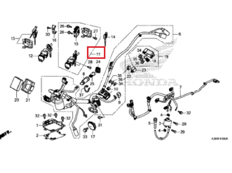 PCX125(신형)(15~16) 키세트(순정) 35100-K35-V01