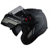 MT헬멧 ATOM(아톰) RACELINE EVO 시스템 헬멧 맷블랙/그레이 - 핀락 무상 증정/선바이저 내장형