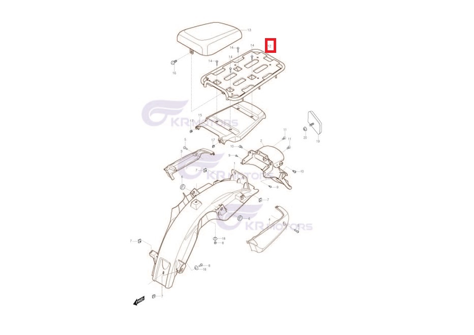 KB110(DD110) 짐대(뒤)