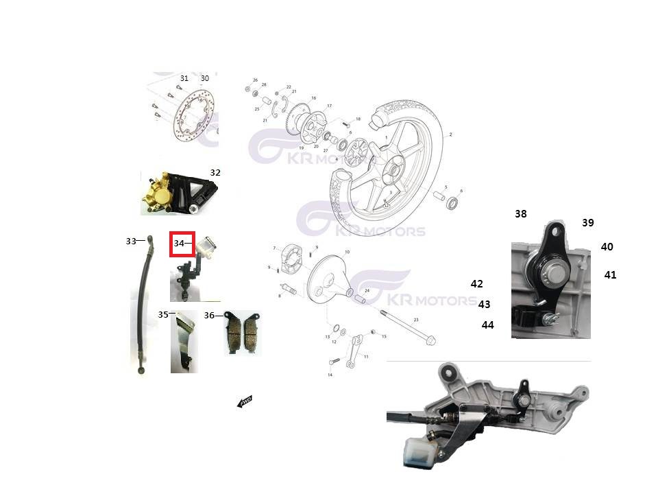 KB110(DD110)(케이비) 마스터실린더(뒤)(69609HE6800)