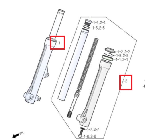 CB115(베스트) UH115 쇼바(앞)