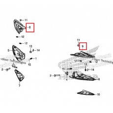 PCX(18~19) 발판커버(뒤,상) RH 50731-K97-T00ZA,LH 50741-K97-T00ZA