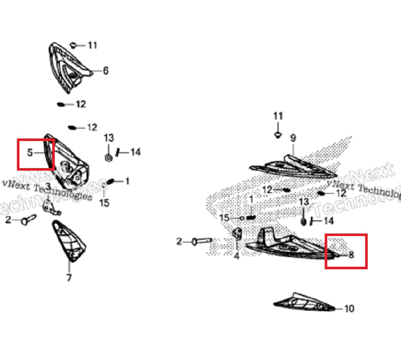 PCX(18~20) 발판 암(뒤) 필리온 RH 50730-K97-T00,LH 50740-K97-T00