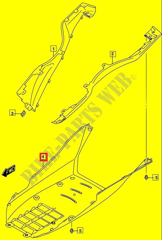 버그만125 BURGMAN125 언더커버(바닥) 48138-12JB0-291