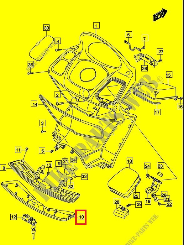 버그만125 BURGMAN125 인너박스리드아우터 92121-12JB0-291