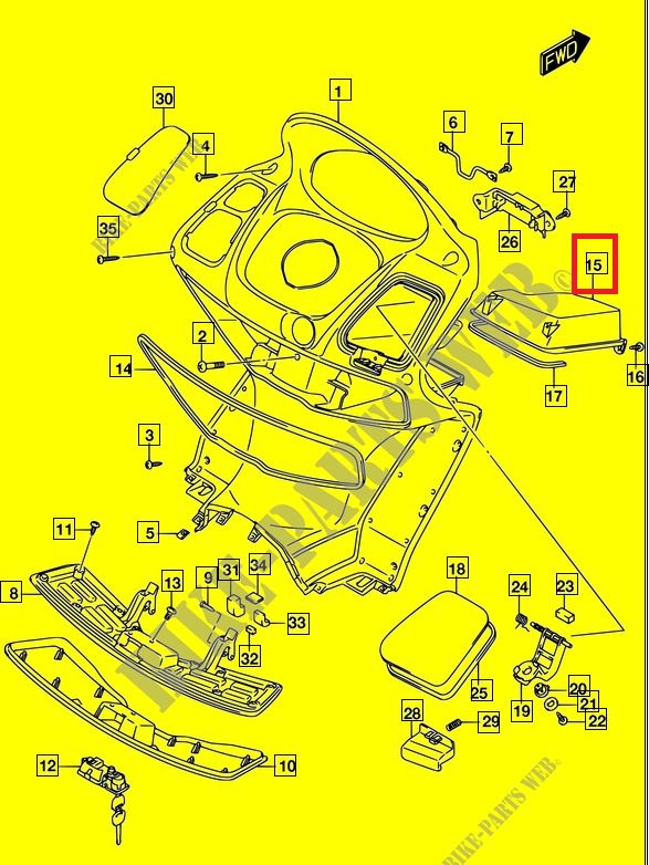 버그만125 BURGMAN125 인너박스(안쪽) 92123-12JB0-291