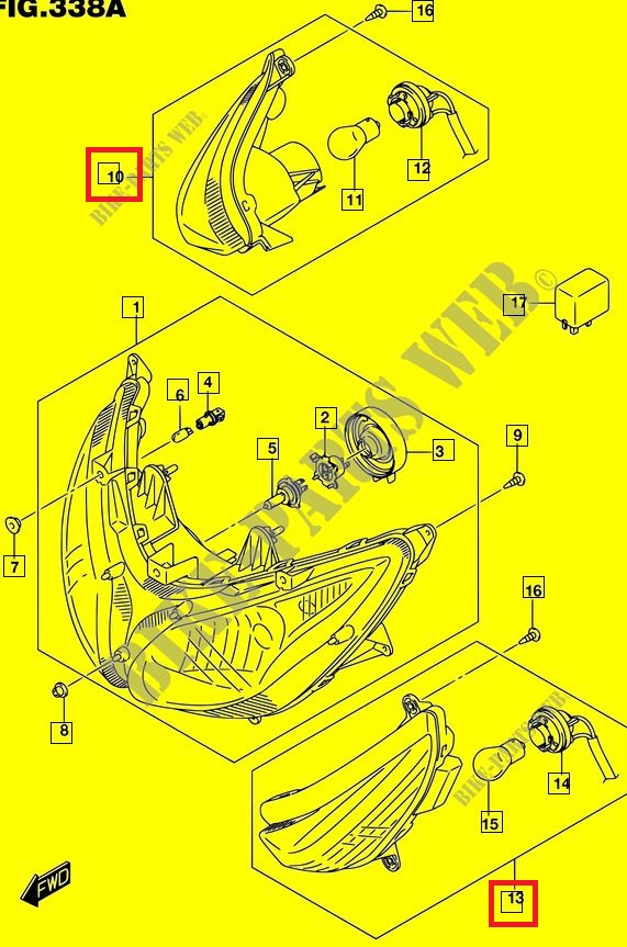 버그만125 BURGMAN125 윙카(앞)