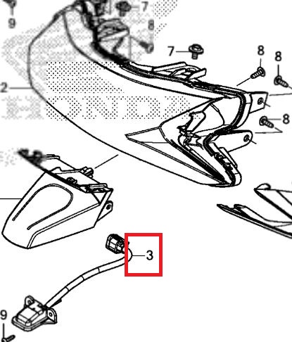 PCX125(18~19) 라이센스램프ASS`Y 33720-K97-T01