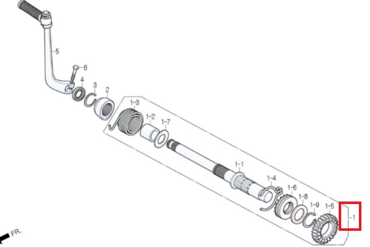 CB115(베스트) 킥스타터샤프트