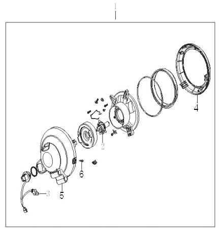 GV125(아퀼라),GV300(아퀼라300) 라이트ASSY