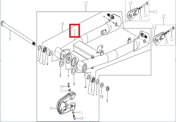 GV125(아퀼라) 포크(뒤) 61100KG7200121