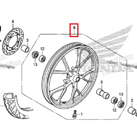 슈퍼커브125 C125(~20년) 휠(앞) 44650-K0G-950ZA