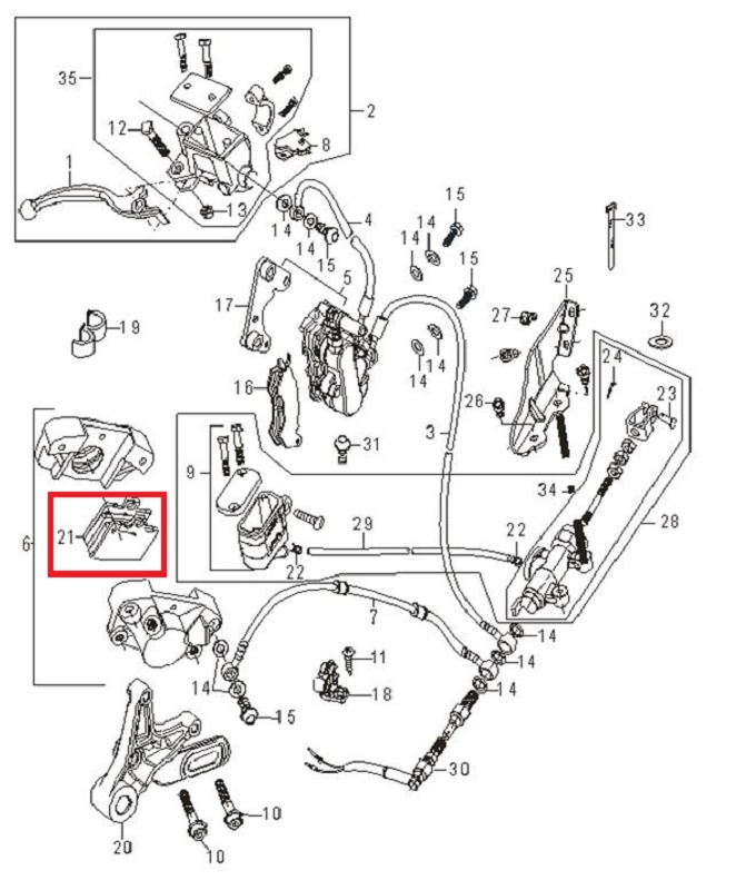 GV125(아퀼라125) 패드 (뒤) 69301KG7200