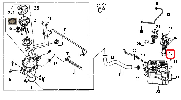 HY125(V) 비버(V) 퓨엘펌프 ASSY 15100CJ4100