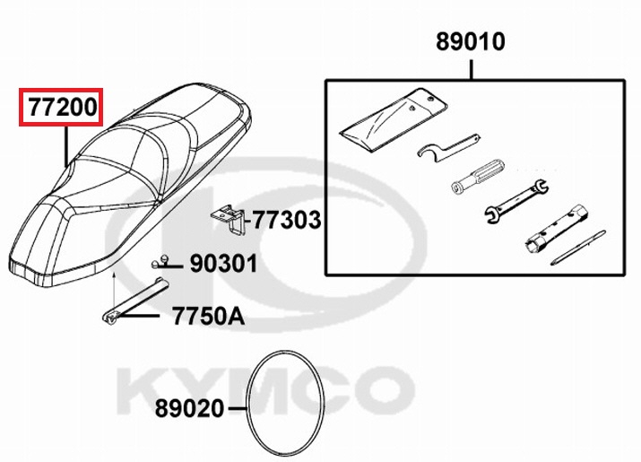 X-TOWN125 X-TOWN300 시트 77200-ABD2-C00-T01