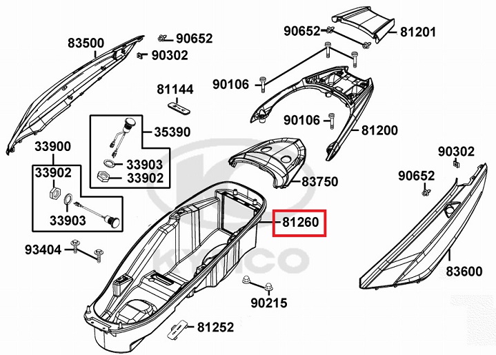 X-TOWN125 러게지박스 81260-ACJ1-E01-N1R