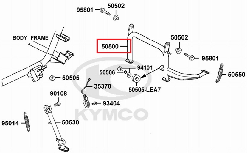 X-TOWN125 메인스텐드 50500-AAG3-C00