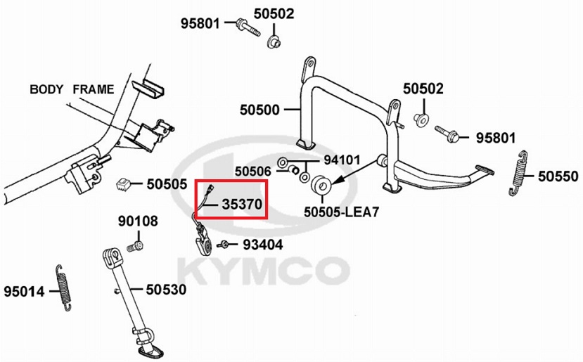 X-TOWN125 300 다타125 300 사이드스텐드SW 35370-LLJ3-E00