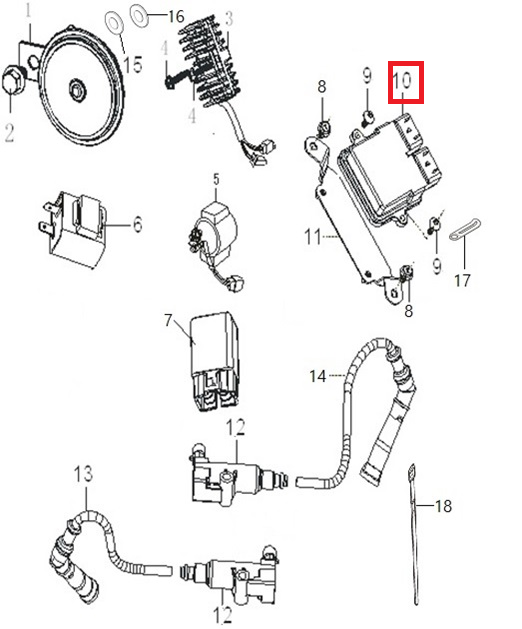 GV125(아퀼라) ECU(엔진콘트럴)