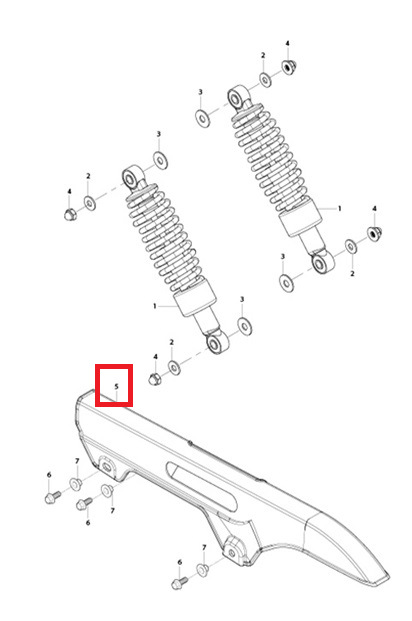 GV125(아퀼라) GV300 체인케이스