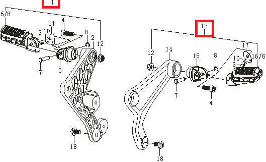 GV125(아퀼라) 스텝홀더ASSY