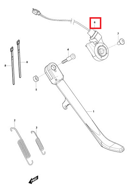 GV125(아퀼라) 300 사이드스탠드스위치