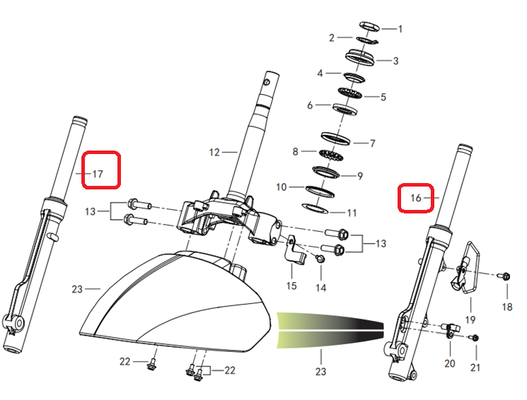 QJ125(욜로) 쇼바(앞)