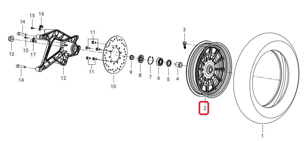 QJ125(욜로) 휠(뒤)