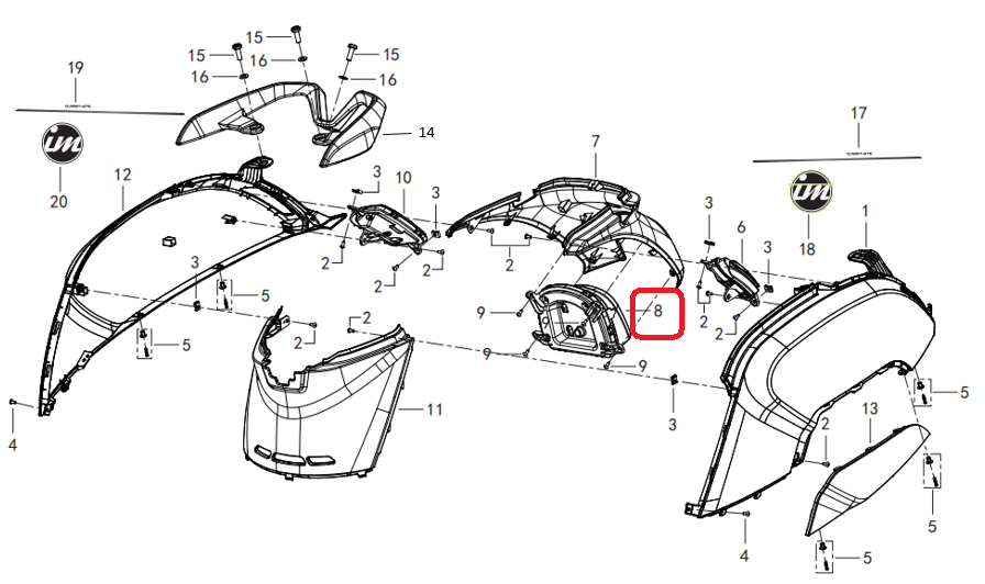 QJ125(욜로) 텔 ASSY