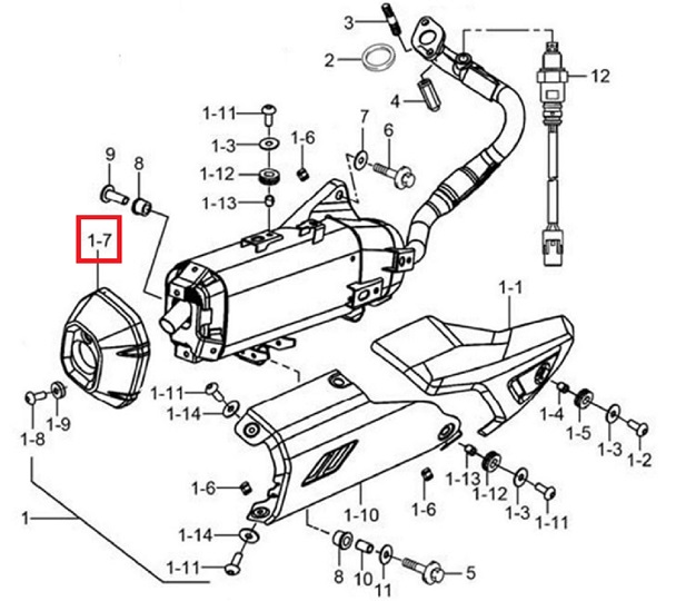 UHR125 머플러테일커버 14790H2D400H000