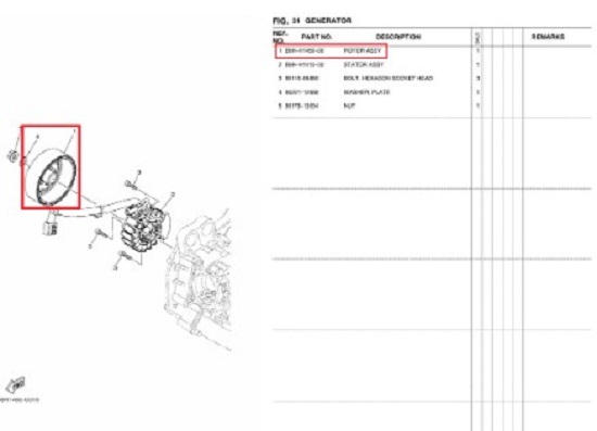 N-MAX125 엔맥스125(21년~) 로터ASSY 마그네트자석 B6H-H1450-00