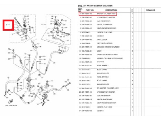 N-MAX125 엔맥스125(21년~) 마스터실린더 우측 B6H-F583T-00