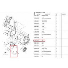 N-MAX125 엔맥스125(21년~) 라디에이터파이프 1  B6H-2481-00