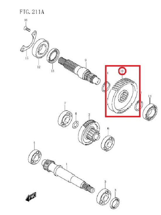 V125 어드레스125 파이널드리븐기어 24371-39J00-000